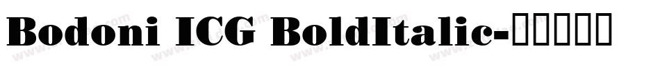 Bodoni ICG BoldItalic字体转换